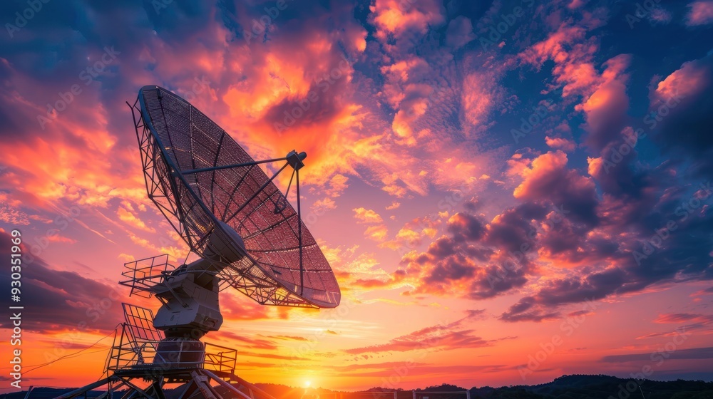 Satellite Dish at Sunset Satellite Dish at Sunset