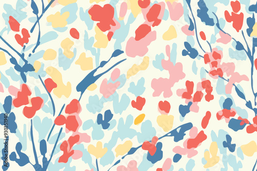 Colorful abstract floral pattern