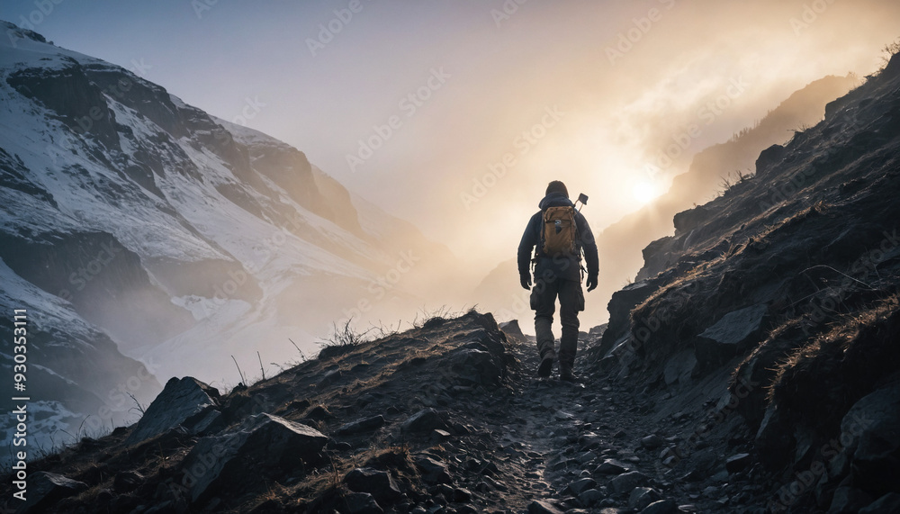 Highland Forgotten in Foggy Winter: The Trailblazer's Trip Surrounded in Landslide