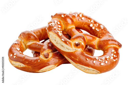 salted pretzel isolated on white or transparent png