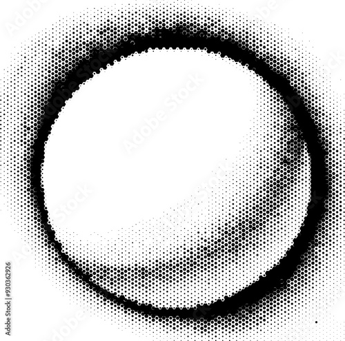 Stylized abstract illustration of a planet in space