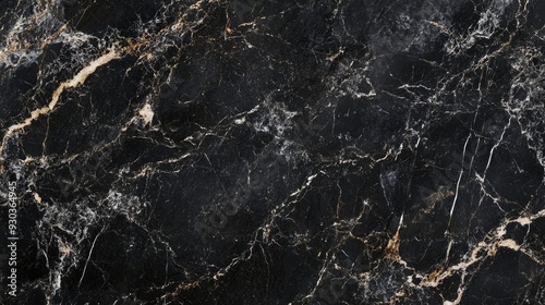 black marble background. black Portoro marbl wallpaper and counter tops. black marble floor and wall tile. black travertino marble texture. natural granite stone , ai