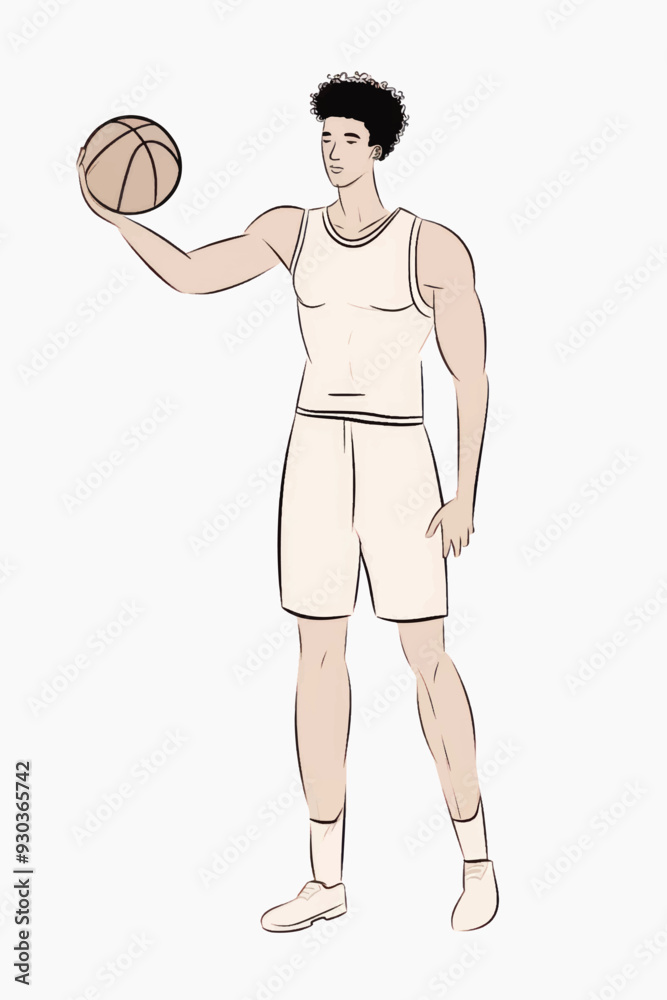 Basketball player illustration art Basketball player illustration art