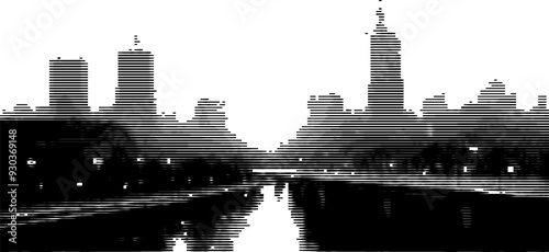 Stylized form of a modern edifice