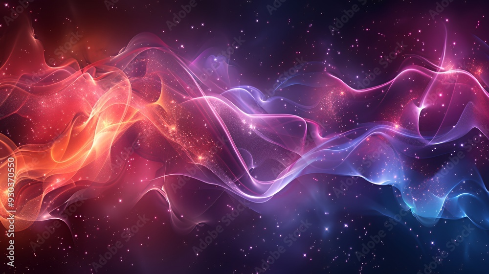 A vibrant abstract design featuring flowing colors and stars, evoking a cosmic atmosphere. A vibrant abstract design featuring flowing colors and stars, evoking a cosmic atmosphere.