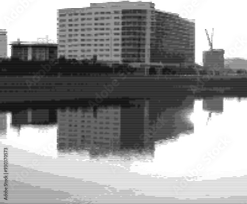 City expansion with riverside construction
