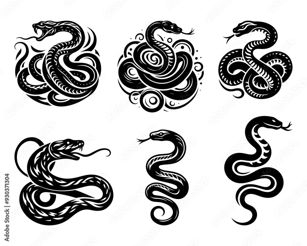 Snake icon silhouette Snake icon silhouette