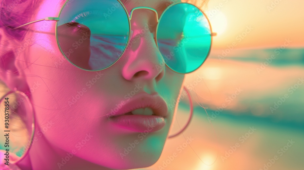 Vibrant Summer Beach Portrait