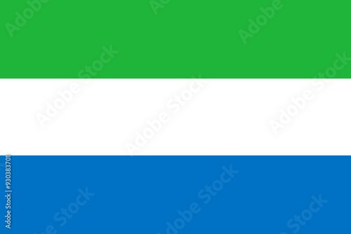 Sierra Leone flag - vector illustration