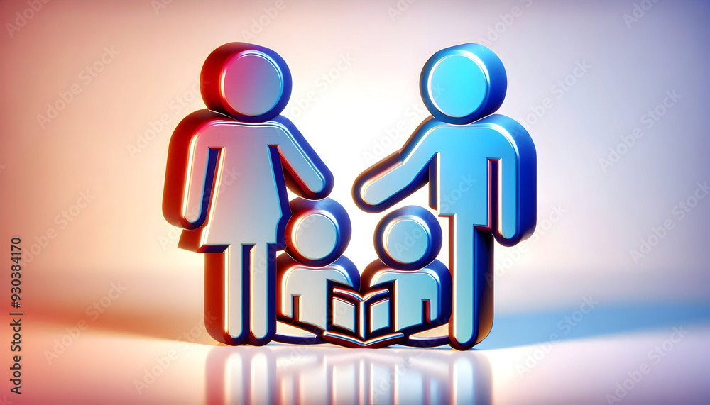 3D Glossy Background: Same Sex Parent Icons & Family Unity Text Concept - Inclusive Design for Ads & Banners 3D Glossy Background: Same Sex Parent Icons & Family Unity Text Concept - Inclusive Design for Ads & Banners