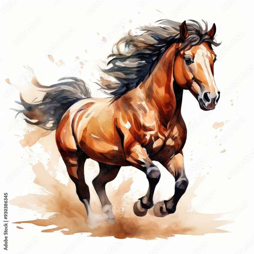 Obraz premium the AI Image Generator, horse isolated on white background