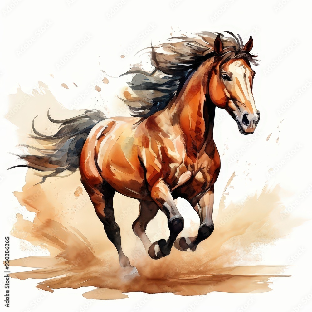 the AI Image Generator, horse isolated on white background the AI Image Generator, horse isolated on white background