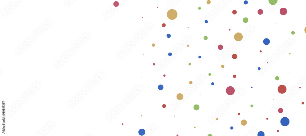 Sunburst and colorful confetti background frame illustration