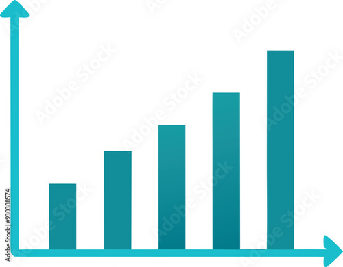 A simple bar graph with six bars of increasing height, indicating a positive upward trend. The graph is blue with a white background. Free Download A simple bar graph with six bars of increasing height, indicating a positive upward trend. The graph is blue with a white background. - GFXLoad