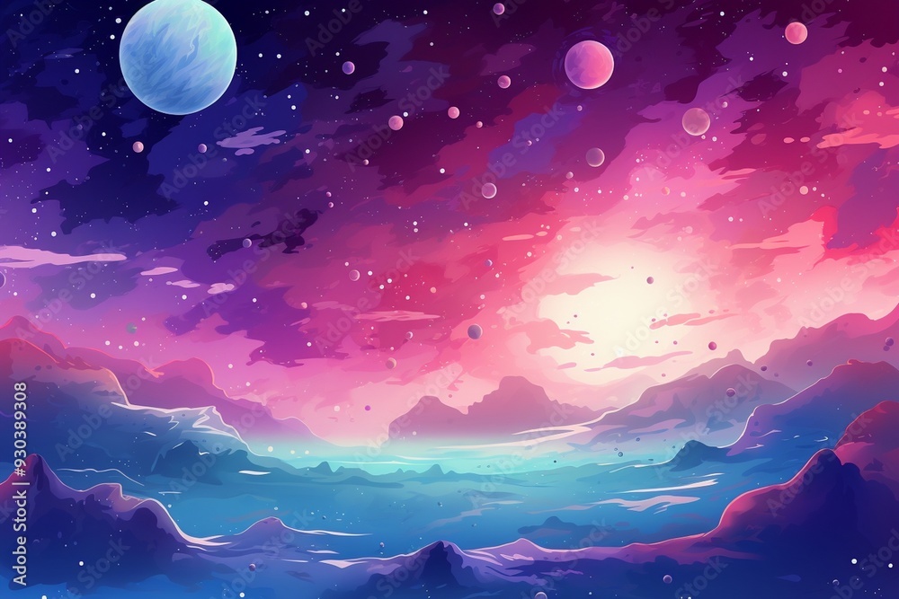 vector cartoon galaxy background vector cartoon galaxy background