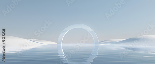 3D minimalist abstract background