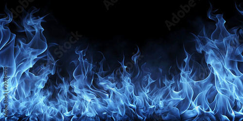 blue fire flames background