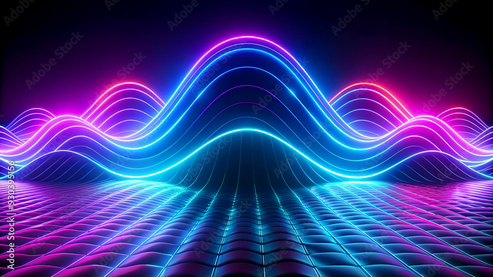 A backdrop of neon waves, showcasing bright, radiant wave patterns that ripple and flow, offering a captivating and energetic visual experience with neon illumination. A backdrop of neon waves, showcasing bright, radiant wave patterns that ripple and flow, offering a captivating and energetic visual experience with neon illumination.