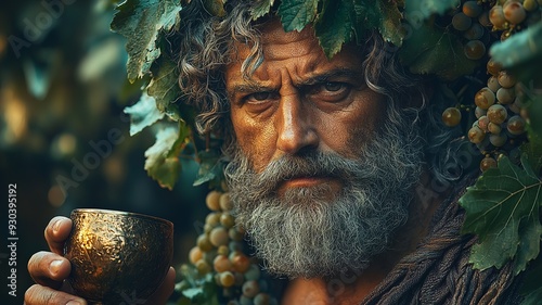 amn as Dionysus god of wine and revelry photo