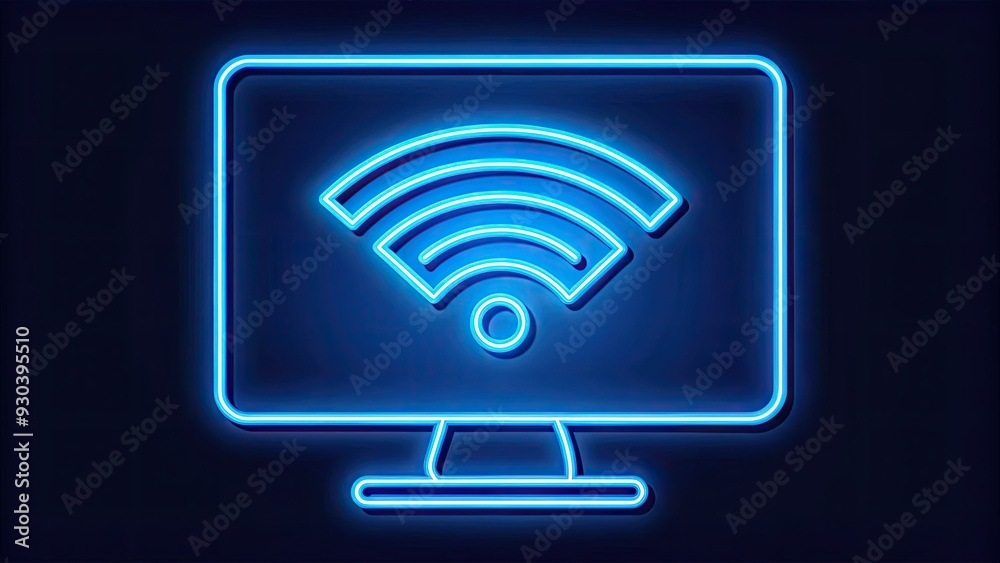 A stylized blue online line icon shines brightly on a white background, representing digital connectivity and internet accessibility in a modern minimalist design. A stylized blue online line icon shines brightly on a white background, representing digital connectivity and internet accessibility in a modern minimalist design.