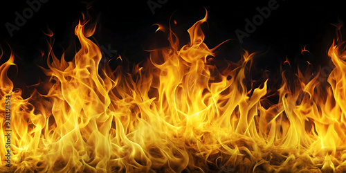 yellow fire flames background