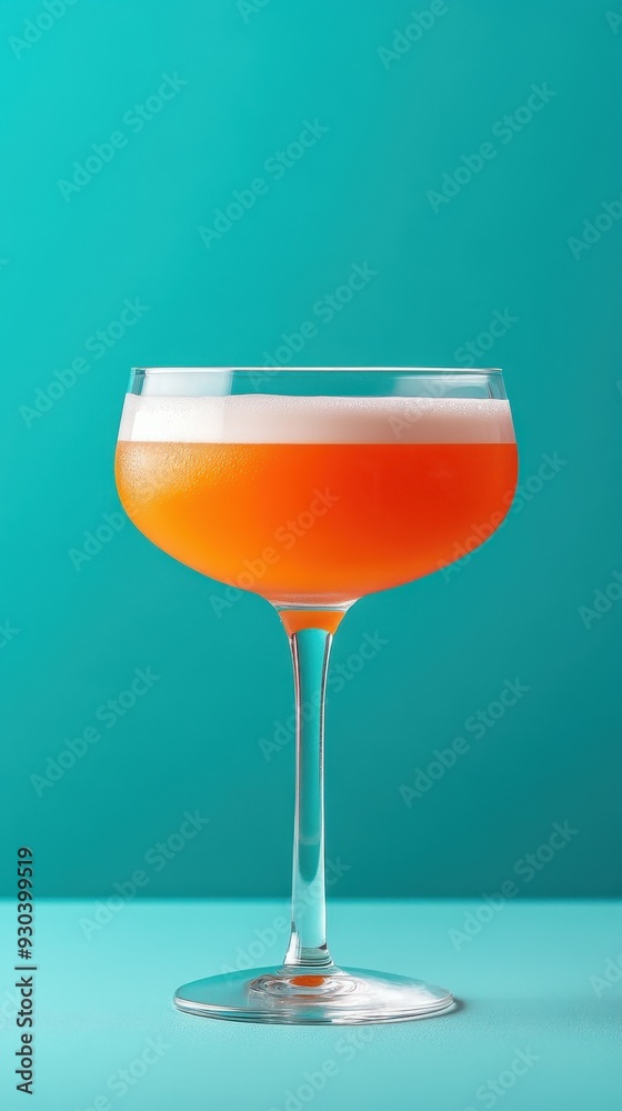 A vibrant cocktail in a stylish glass, set against a turquoise background, perfect for summer gatherings and celebrations. A vibrant cocktail in a stylish glass, set against a turquoise background, perfect for summer gatherings and celebrations.