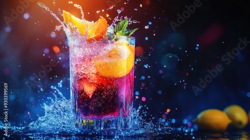 Colorful Cocktail Splash