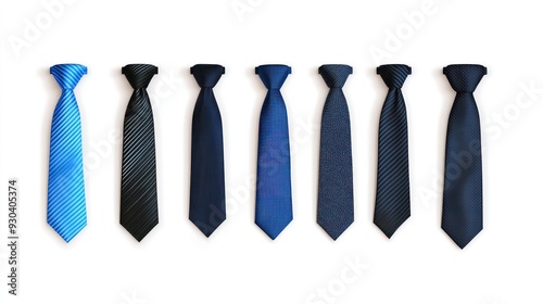 Collection of Stylish Blue and Black Ties