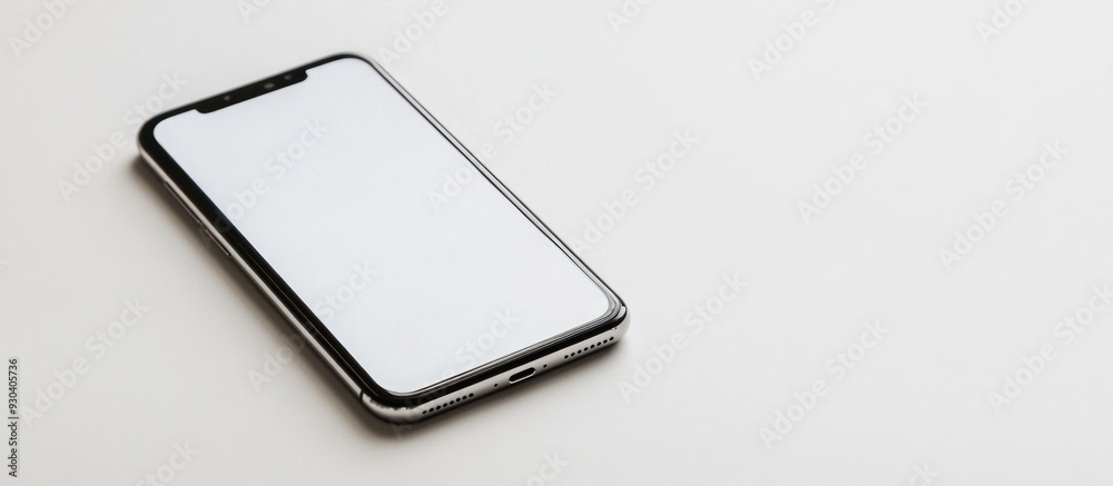 Smartphone Mockup on White Background Smartphone Mockup on White Background