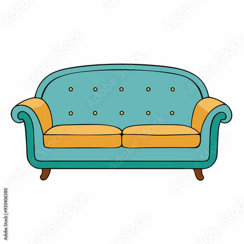 Sofa isolated on white, sofa vector illustration, furniture vector art, sofa silhouette, Animal icon, sofas line art, eps photo