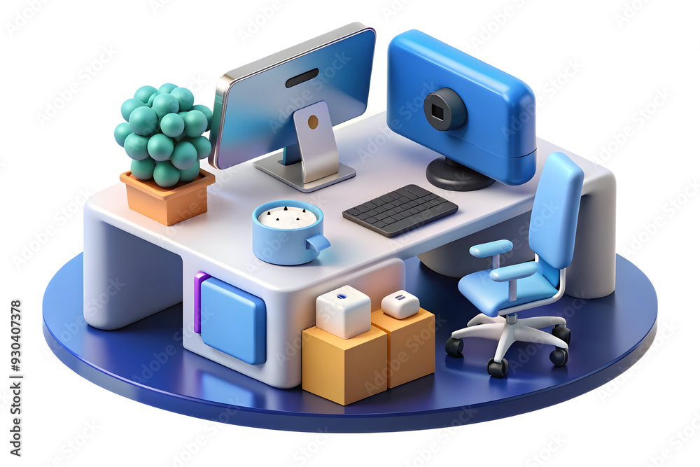 3D AI Enhanced Workspace Background: Modern Office Space with Seamless Integration of AI Devices for Innovation and Productivity 3D AI Enhanced Workspace Background: Modern Office Space with Seamless Integration of AI Devices for Innovation and Productivity