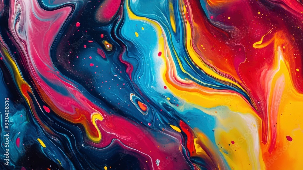 Colorful abstract painting background. Liquid marbling paint background. Fluid painting abstract texture. Intensive colorful mix of acrylic vibrant colors , ai Colorful abstract painting background. Liquid marbling paint background. Fluid painting abstract texture. Intensive colorful mix of acrylic vibrant colors , ai