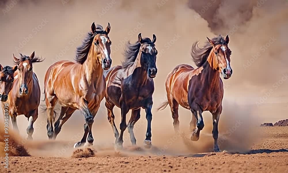 Wild Horses Galloping Through the Dust Wild Horses Galloping Through the Dust