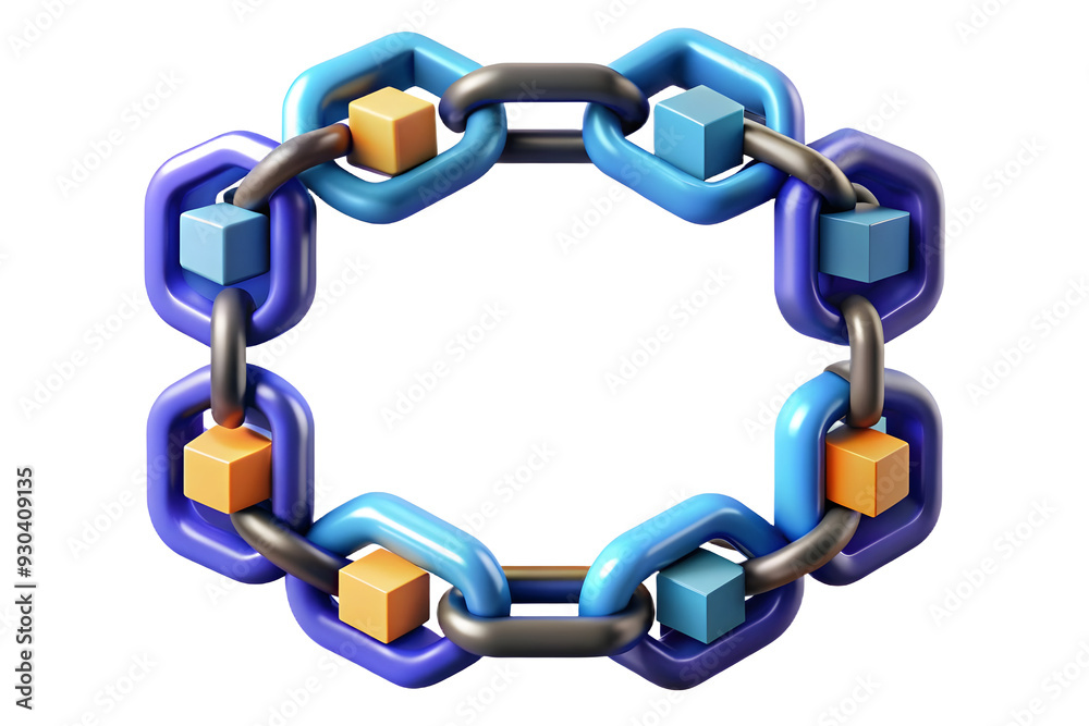 3D AI Powered Blockchain Border Frame - Secure and Innovative Concept for Technology Design - Stock Photo 3D AI Powered Blockchain Border Frame - Secure and Innovative Concept for Technology Design - Stock Photo