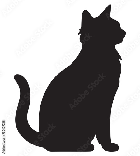 silhouette cat vector,Cat Silhouette Vector