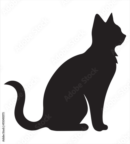 silhouette cat vector,Cat Silhouette Vector