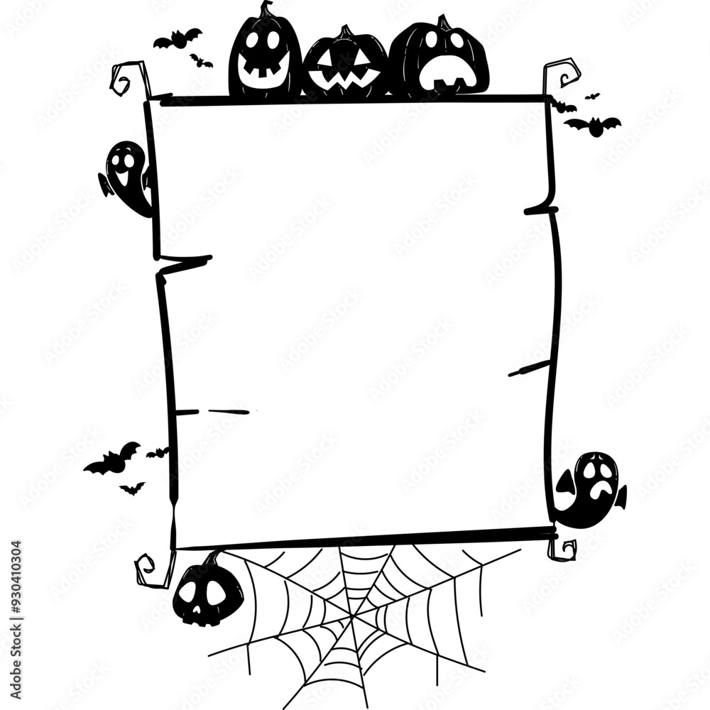 Obraz premium Spooky Halloween Frame