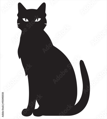 silhouette cat vector,Cat Silhouette Vector