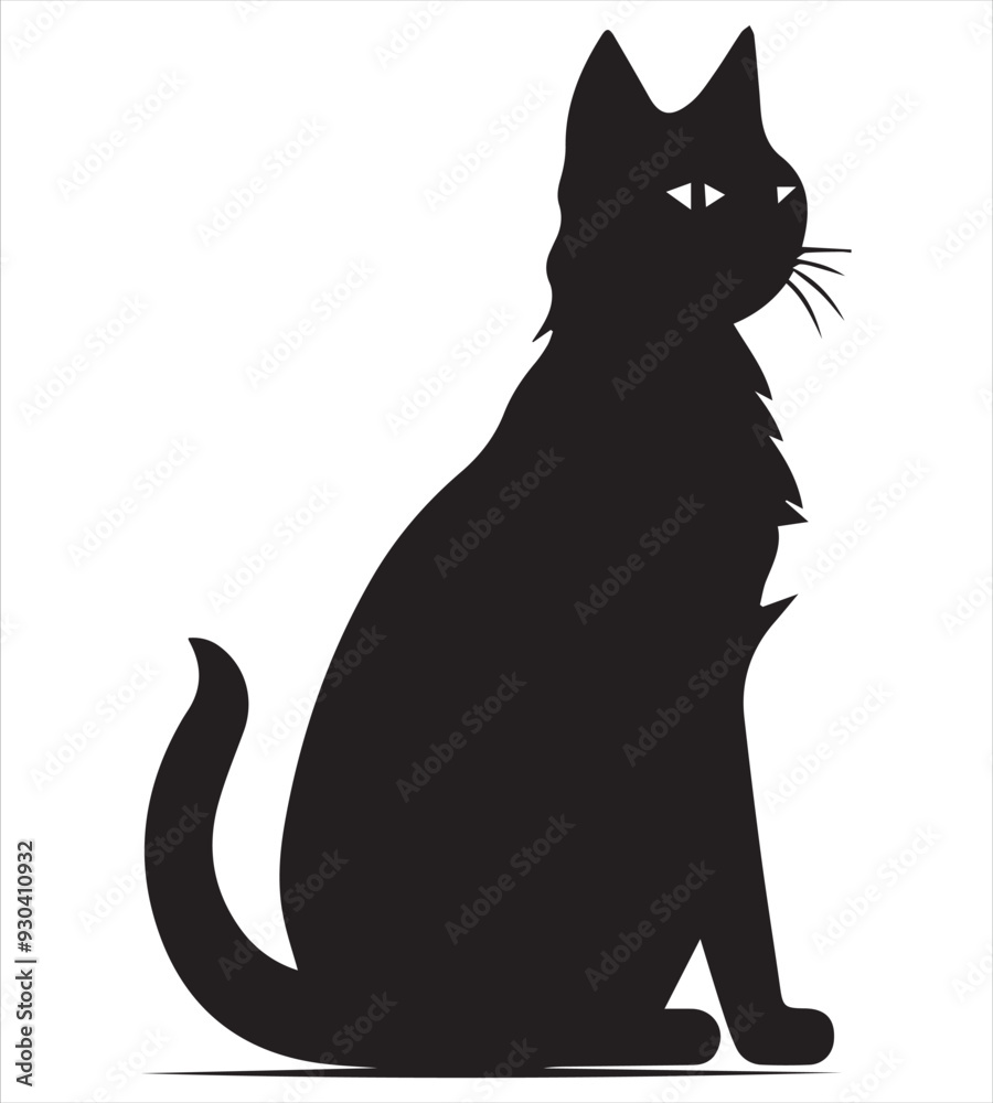 silhouette cat vector,Cat Silhouette Vector silhouette cat vector,Cat Silhouette Vector