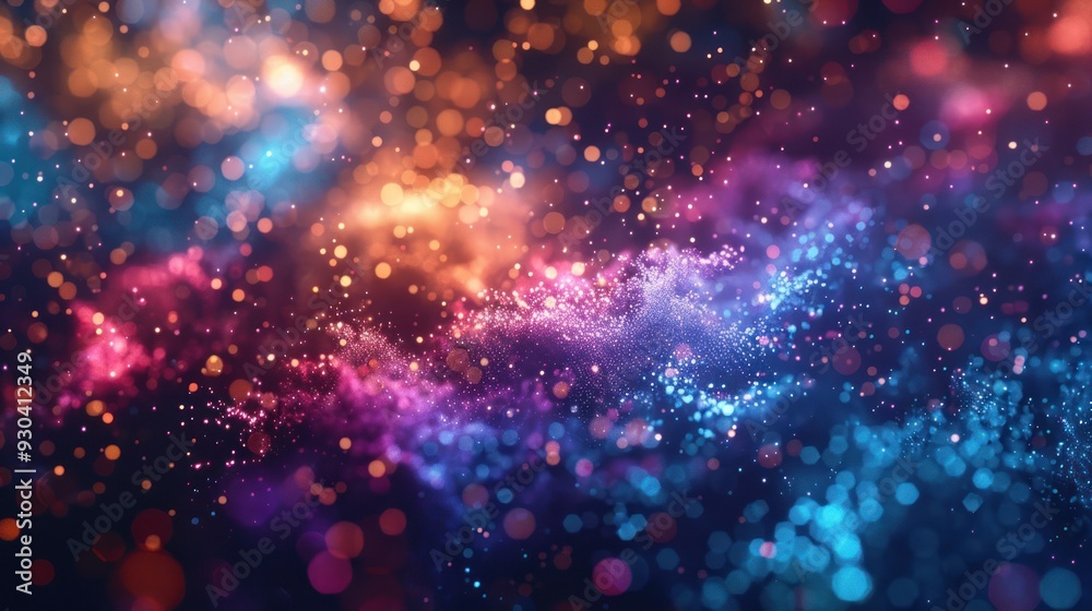 Naklejka premium Abstract Colorful Bokeh Lights