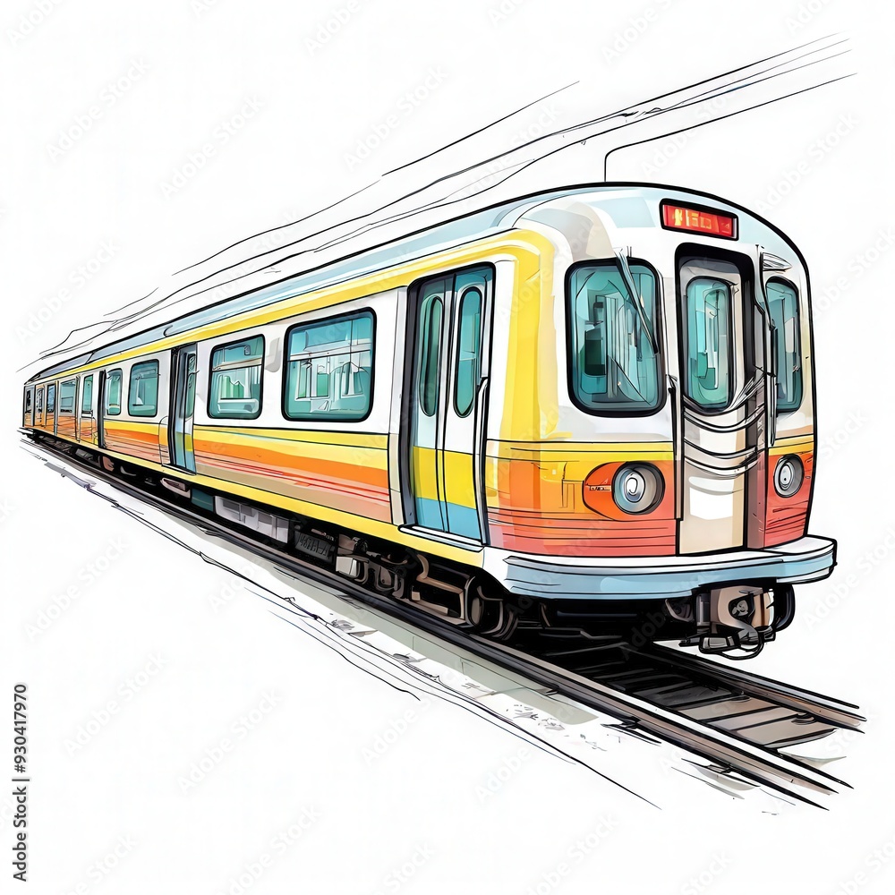 the AI Image Generator, tram in the city