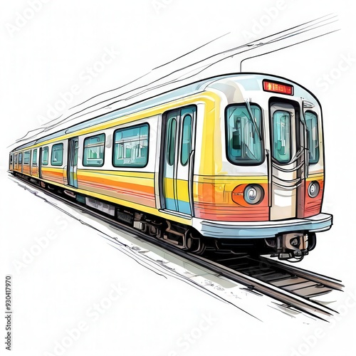 the AI Image Generator, tram in the city