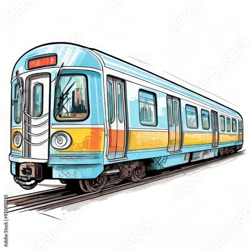 the AI Image Generator, tram in the city