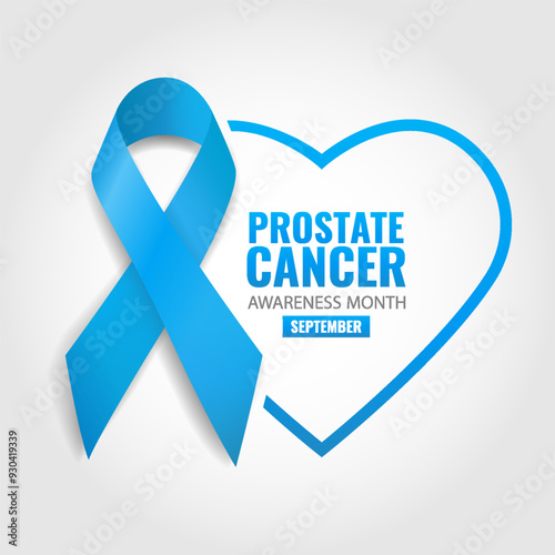 Vector Illustration of prostate cancer awareness month. Banner with Ribbon

