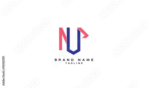 NUP, NPU, UNP, UPN, PUN, PNU, Abstract initial monogram letter alphabet logo design photo