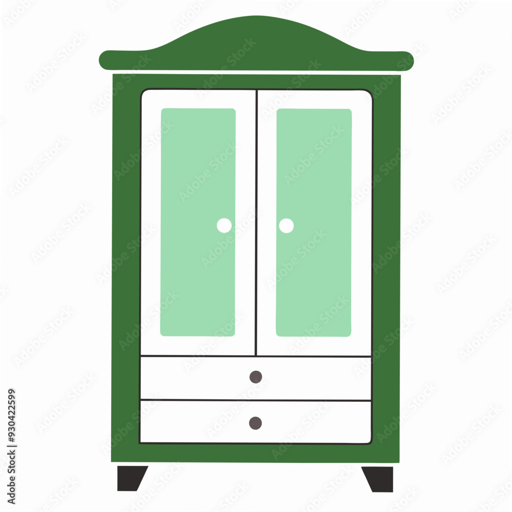Wardrobe with drawers isolated on white, wardrobe vector illustration, furniture vector art, wardrobe silhouette, drawers icon, wardrobes line art, eps Wardrobe with drawers isolated on white, wardrobe vector illustration, furniture vector art, wardrobe silhouette, drawers icon, wardrobes line art, eps