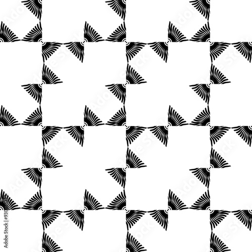 black and white seamless pattern geometric texture  wallpaper background.