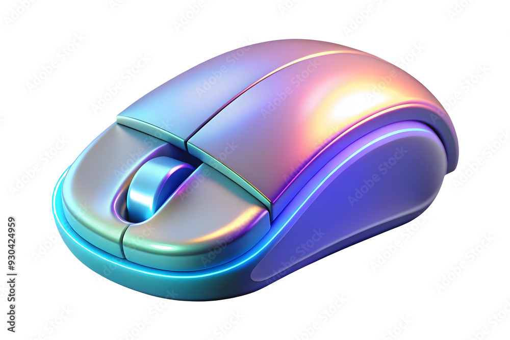 Modern 3D Holographic Mouse with Glowing Scroll Wheel Concept on Glossy White Surface - Advanced Computing Technology and User Interface Design with Copy Space Modern 3D Holographic Mouse with Glowing Scroll Wheel Concept on Glossy White Surface - Advanced Computing Technology and User Interface Design with Copy Space