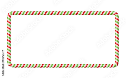 Wallpaper Mural Horizontal frame made of red and green candy cane isolated on transparent background Torontodigital.ca