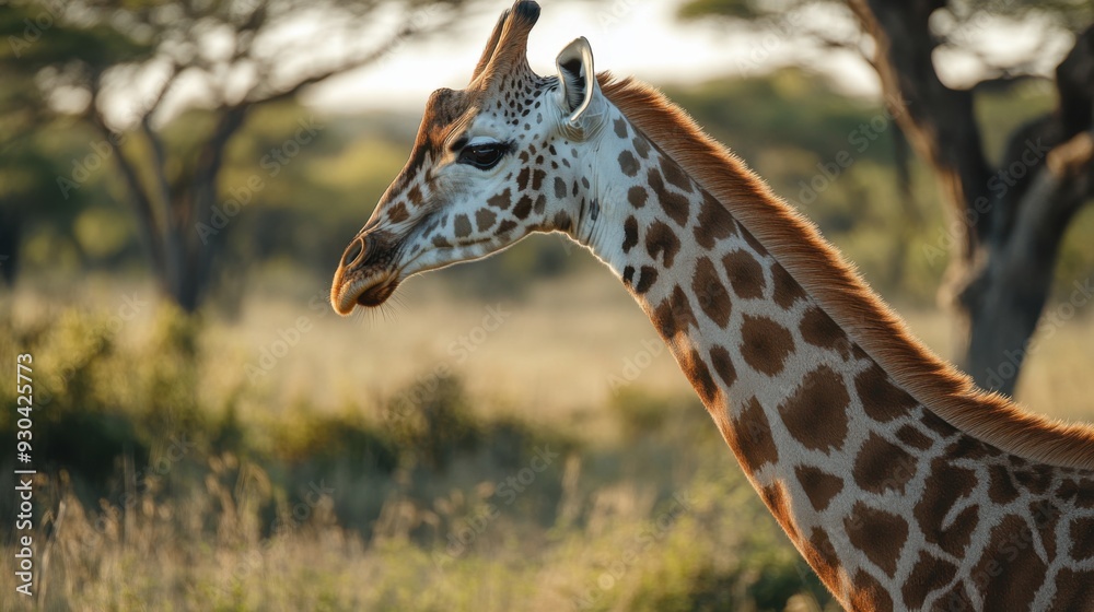 Giraffe in the Okavango Delta - Moremi National Park in Botswana Giraffe in the Okavango Delta - Moremi National Park in Botswana